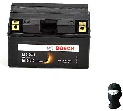 COMPATIBILE CON YAMAHA YZF-R1 1000 dal 2007 al 2008 BATTERIA YTZ10S-BS YTZ10S-4 BOSCH M60110 PRONTA PER ESSERE MONTATA SULLA MOTO CARICATA 8AH AMPERE 12V 150X87X93MM