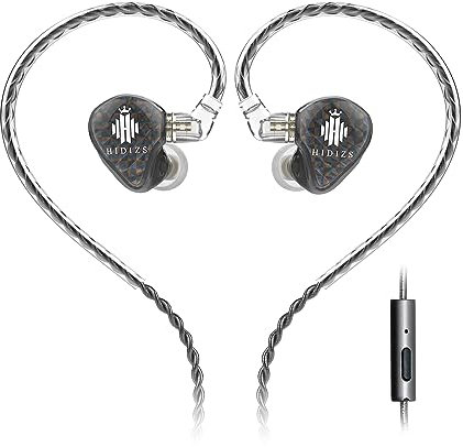 Hidizs MS1-Galaxy Earphones Wired In-ear Monitors IEM, High-Performance Dual Magnetic Circuit Dynamic Driver, 3.5mm Plug, Inline Control Microphone Detachable, 0.78mm 2 Pin Cable