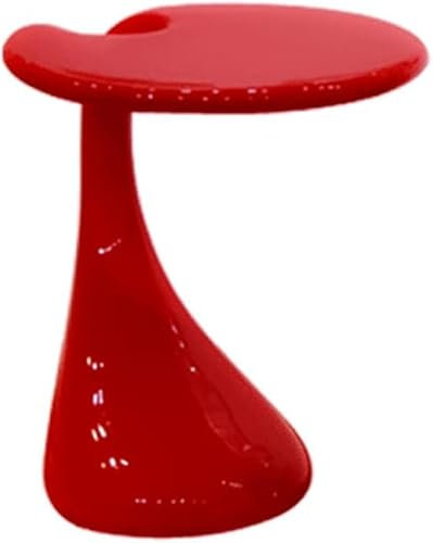 CATANK Runder Sofa-Beistelltisch, Sitzbereich, mehrere Schlafzimmer, Nachttisch, Erkerfenster, Balkon, Kleiner Couchtisch (Farbe: Rot)