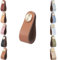 Voleseni Leather Cabinet Knobs, 4pcs Drawer Door Pulls, Anti-Collision Vintage Furniture Door Knobs for Kitchen Dresser