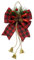 Anulely Fiocco di Natale con campanelle, decorazioni per albero di Natale, fiocchi decorativi, decorazioni