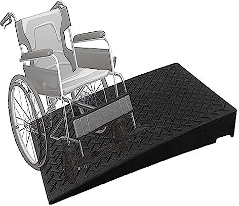 Schwellenrampe aus Gummi,10,2 cm,12,7 cm,15,2 cm,17,8 cm,20,3 cm,Rollstuhlrampe,Türöffnung,rutschfeste strukturierte Oberfläche,Gummirampe für Rollstuhl,Auto,Roller,Größe: 50 x 100 x 30