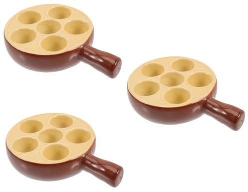 Cabilock 3 Pièces assiette d'escargot service escargot service a escargots rôtissoire au four plaque de conque fondue caquelon plats à four poêle à boules de poulpe plats en céramique Balle
