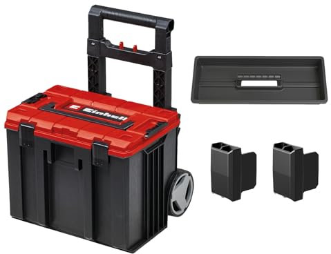 Original Einhell Maletín del sistema E-Case L (máx. 120 kg, conservación y transporte universal de accesorios y herramientas, apilable, unible)