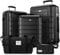 SHOWKOO Kofferset 5 Teilig Hartschale Leicht ABS+PC Erweiterbar Reisekoffer Haltbar Handgepäck Sets 4 Rollen TSA-Schloss mit 1 Reisetasche und 1 Kulturtasche - Schwarz