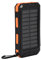 Caricabatterie Solare Power Bank, Caricabatterie Wireless Portatile da 10.000 MAh con Bussola Batteria Esterna con Doppia Torcia Per Campeggio(Nero + Arancione)
