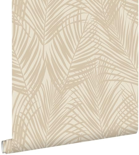 papier peint feuilles de palmier beige clair 0.53 x 10.05 m - ESTAhome