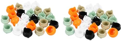 ifundom 48stücke Miniatur-Witch Cauldron Deko Teiliges Für Halloween Puppenhaus Landscape Langlebige Töpfe Für Kreative Deko-Ideen Freizeitgestaltung