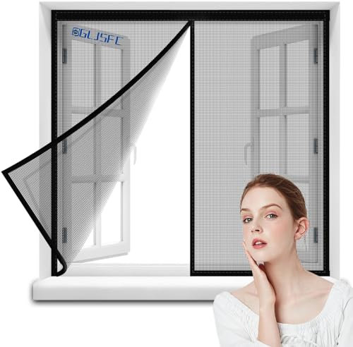 Fliegengitter DachFenster ohne Bohren 145x115cm individuell kürzbar Insektenschutz Fliegennetz Fensternetz Mückennetz Mückengitter Fenstergaze Schwarz