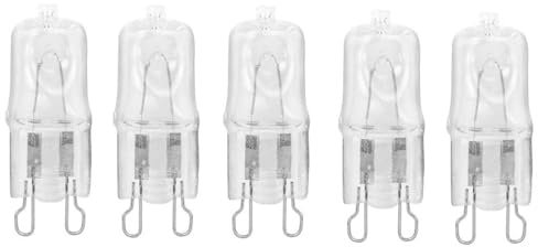 UGEFKMQ Ampoule Halogène G9 pour four 230V 40W Ampoules Capsule Halogène G9 T4 Bi-Pin G9 Lampe De Base À Broche Halogène Blanc Chaud Dimmable 5Pc 20W