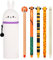 DGTSYAL Trousse Ecole 2 en1 en Silicone Souple, 4 stylos à Encre Gel effaçables, Kawaii, Porte-Plume, Fermeture Eclair en Silicone, Pochette de Stylo, Stylo Gel Noir 0,5 mm, H 19 cm (Animal Panda 2)