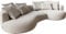 DELIFE Sofa Edina Bouclé Creme-Weiß 330x170 cm