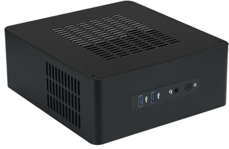 EWAIDI TA80 - Caja de ordenador de sobremesa de aluminio con fuente de alimentación de 8 pines