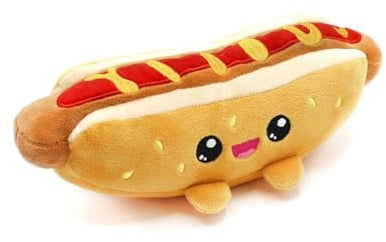 Joytoy - Yummis Wursty der Hot Dog Plüsch 29x9x11 cm, Rot, Gelb, Beige