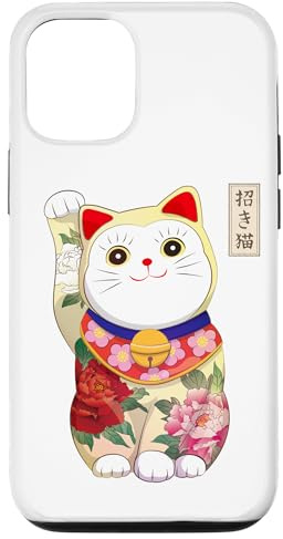 Maneki Neko Cool Japanese Lucky Cat Anime Case for iPhone 12/12 Pro