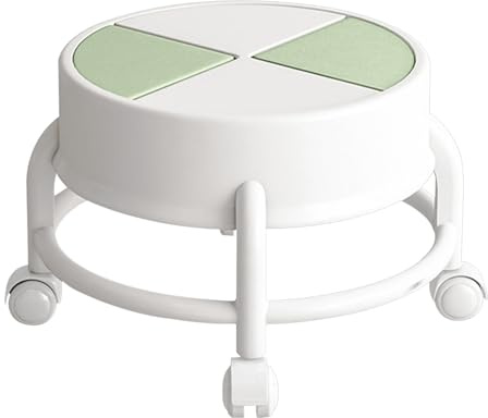 Tabouret roulant basse hauteur, chaise à roulettes à siège bas,Siège de chaise roulante basse hauteur avec roulettes | Tabouret roulant bas mobile robuste, escabeau avec roues pivotantes à 360 ° pour