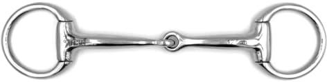 ES0005 Olivenkopftrense Einfach Gebrochen Edelstahl 45mm/13mm, 10 cm | Equine Smile Gebiss Olivenkopfgebiss Ringdurchmesser Pferd Pony Gebisse Reitsport Zubehör Wassertrense Maulschonend