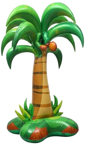 Aufblasbare Palme,132x94cm Palme Aufblasbar, Hawaii Deko Für Tropische Feiern, Sommerparty Dekoration, Strandmotiv Für Erwachsene Events