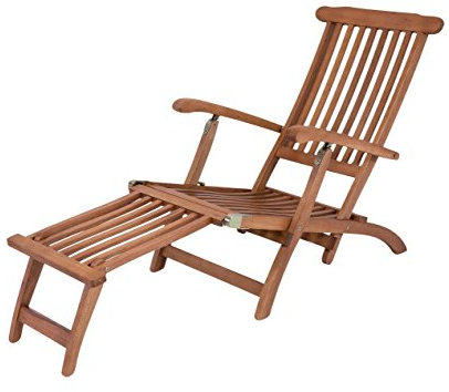 Garden Pleasure Deckchair Phoenix mehrfach verstellbar Liegestühle, Eukalyptus, braun