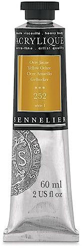 Sennelier Extra-Fine Artist Acryliques yellow ochre 252 60 ml by Sennelier