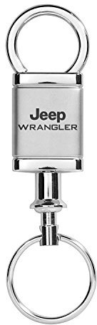 Jeep Wrangler Satin Chrome Valet Keychain