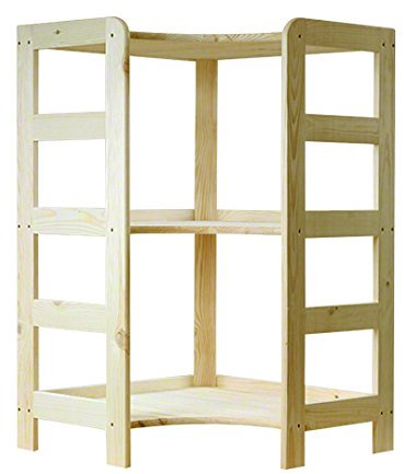 HOLZREGAL Kiefer Massiv Regal Bücherregal Büroregal Modulregal R-* 8 Varianten/Eckregal R-04 HxBxT 89x56x56 cm