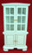 Creal 27551 Eckschrank Vitrine weiß Holz 1:12 für Puppenhaus