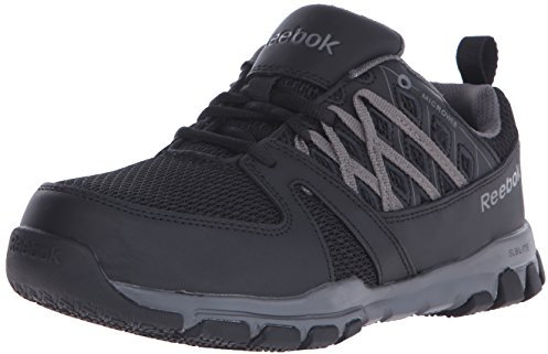 Reebok Womens Sublite Cushion Work Safety Toe Athletic Industrial Construction Shoe, Black/Grey, 10.5 US