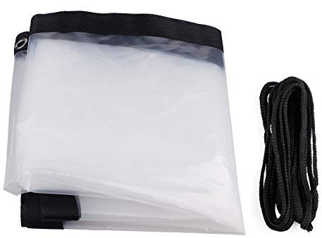 Tenda da balcone in plastica per esterni, isolante, antipolvere, antipioggia, copertura impermeabile per piante, serra, plastica, Trasparente, 2x4M