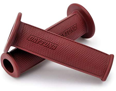 DAYTONA Motorrad Griffgummi Set GGD-DELTA, 7/8“ (22,2mm), 123mm, offenes Ende, dunkelrot