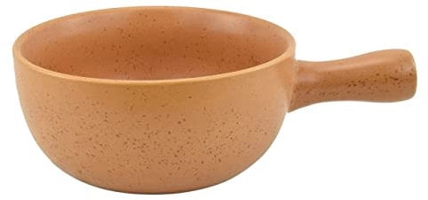 HASAYAKI Feuerfeste Keramik-Käse-Fondue-Pfanne,gelb,22,5cm Durchmesser.2,5 l Fassungsvermögen.Wärmebeständigkeit des natürlichen Materials bis 400 Grad Celsius