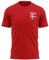 Denmark Football Jersey - Mens Denmark Flag Badge T Shirt - Football Country Supporters Red White 1910 Tee Him - Danish Tournament Footy Soccer Top, L, Red