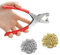 Remachadora Ojales Metal, Alicates de Ojales, Alicates Perforadoras de Ojales, Maquina Ojales, con 400 Ojetes Metalicos (Ø interior 6mm), para Lonas Tejidos Velas Solares Cartón Cuero y PVC