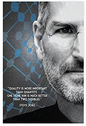 Steve Jobs Celebrity Zitate Retro Dekoration 3 Leinwand Poster Schlafzimmer Dekor Sport Landschaft Büro Zimmer Dekor Geschenk Ungerahmt: 30 x 45 cm