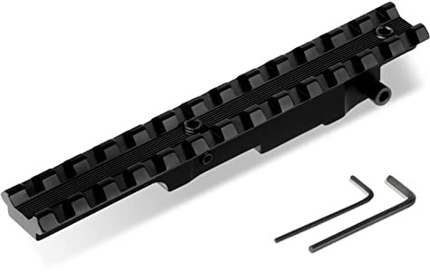 FOCUHUNTER Tactical Picatinny Weaver Rail Base Adapter 21mm 13 Slots Leichte Aluminiumlegierung Picatinny Rail Zubehör Low Profile Base Mount Tragegriff Rail Mount Adapter für Outdoor-Sportarten