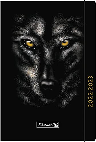 Brunnen Schülerkalender „Wolf“ 2022/2023 A6 1 Seite = 1 Tag: 1 Seite = 1 Tag, Sa. + So. auf einer Seite, 1071710063, Motiv: Wolf
