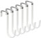FYY 6PCS Over The Door Hooks, Door Hangers Hooks with Rubber Prevent Scratches Heavy Duty Organizer Hooks for Living Room, Bathroom, Bedroom, Kitchen Hanging Clothes, Towels, Hats, Coats, Bags White