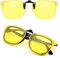 CREYESTAL Polarisiert Nachtfahrbrille Clip für Brillenträger, Überzieh Nachtsichtbrille für Autofahrer, Ultraleicht, Herren, Damen