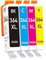 akaca 364XL Druckerpatronen Kompatibel mit HP 364 364XL Patronen, für Photosmart 5510 5515 5520 5525 5524 7510 Deskjet 3070A 3520 Officejet 4620 4622 (1 Schwarz, 1 Cyan, 1 Magenta, 1 Gelb)