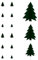 Oblique Unique® 3D Tannenbaum Girlande Deckenhänger Baum Banner Weihnachtsbaum Deko für Weihnachten Winter Advent Party (3D Baum - Dunkelgrün)