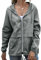 Veste de pluie pour femme - Imperméable - Légère - Pliable - Coupe-vent - Avec capuche - Veste de pluie avec poches, gris, XL