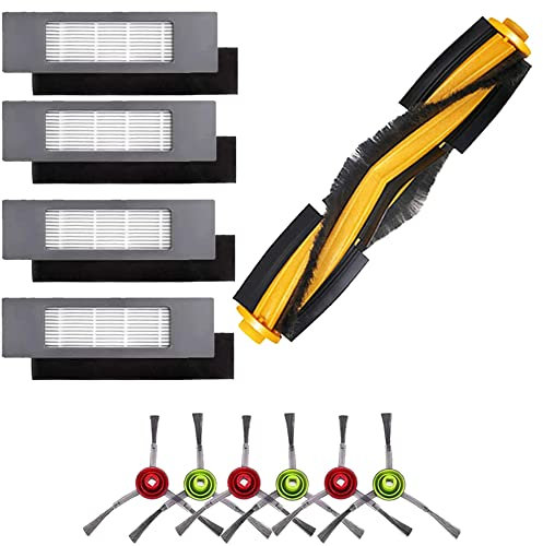 Accessoires Compatible pour Ecovacs Deebot T8 N8, 1 Brosse Principale, 4 Filtres, 6 Brosses Latérales pour Deebot ozmo 950 920 T8 T8+, T8 AIVI, T8MAX, N8, N8+, N8 Pro, N8 Pro+, T9, T9+ Aspirateur