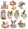 Ideen mit Herz 3-D Motive, ausgestanzt, ca. 7-10 cm, 10 Stück im Beutel | Bilder zum Basteln & Dekorieren | Grußkarten selber machen | Bildmotive für Scrapbooking & DIY-Deko (Zarte Ostergrüße)