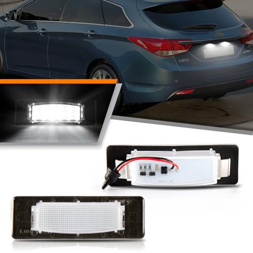 OZ-LAMPE LED Kennzeichenbeleuchtung für Hyundai Tucson i40 Stufenheck-Limousine Sonata LFA Magentis MG Kia Optima Sportage Ceed Pro GT, Kennzeichen mit Canbus, 2 Stücke