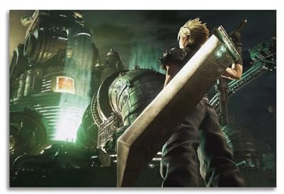 Game Final Fantasy VII, Poster, dekoratives Gemälde, Leinwand, Wandposter und Kunstdruck, modernes Familienschlafzimmer, Dekor-Poster, 20 x 30 cm