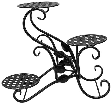 INOOMP 1 Pc Porte-fleurs Multicouche En Fer Forgé Plantes D'extérieur Porte-plante En Fer Support De Plante D'intérieur Extérieur Décor Pour Étagères Le Fer Tomber Par Terre Succulentes