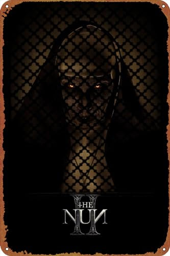 Filmposter The Nun II, Blechschild, Vintage-Design, Metall, Pub, Club, Café, Bar, Zuhause, Wandkunst, Dekoration, Poster, Retro, 20,3 x 30,5 cm