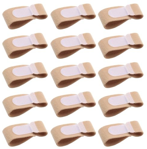 Corrección de dedos en martillo, 15 almohadillas para dedos en martillo, férula de los dedos en martillo, adecuada para la corrección de dedos en martillo, dedos curvos, dedos superpuestos