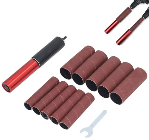 Adaptador de Lijadora de Husillo de 1,5 Pulgadas, Tambor de Lijado de Goma Portátil de Mano, Lijadoras de Tambor de Aleación de Aluminio para Taladro Eléctrico, Carpintería