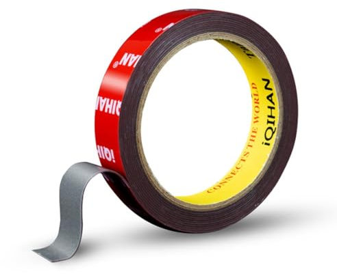 OQKAHIV Hochleistungs-Doppelseitiges Klebeband, Extra- Stark, VHB Schaumstoffband, 10mm x 3m, Wasserfest und Hitzebeständig für Auto- & Heimdekoration sowie Bürobedarf, 1 Rolle